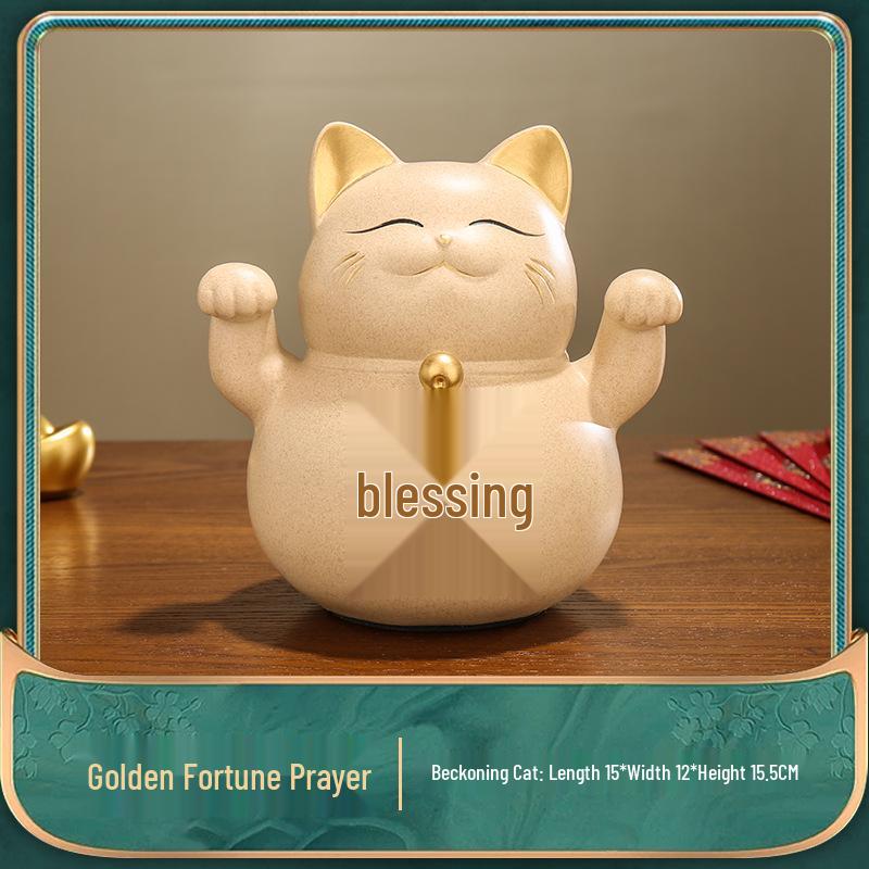 Процветающий Денежный Кот для Дома или Магазина - Кот-Копилка на Ресепшн или для Витрины с Кассовым Аппаратом