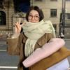 2024 Autumn And Winter New Women'S Solid Color Thick Mohair High-End Scarf, Versatile Warm Shawl Scarf