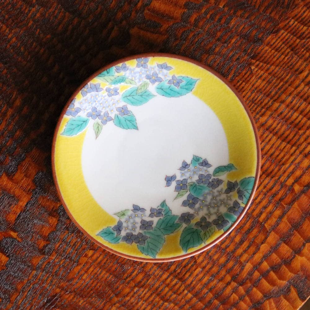 Kutani Ware Seikogama Plate Set of 5 Four Seasons Flowers (Limited Stock) No. 4.6 SK-452