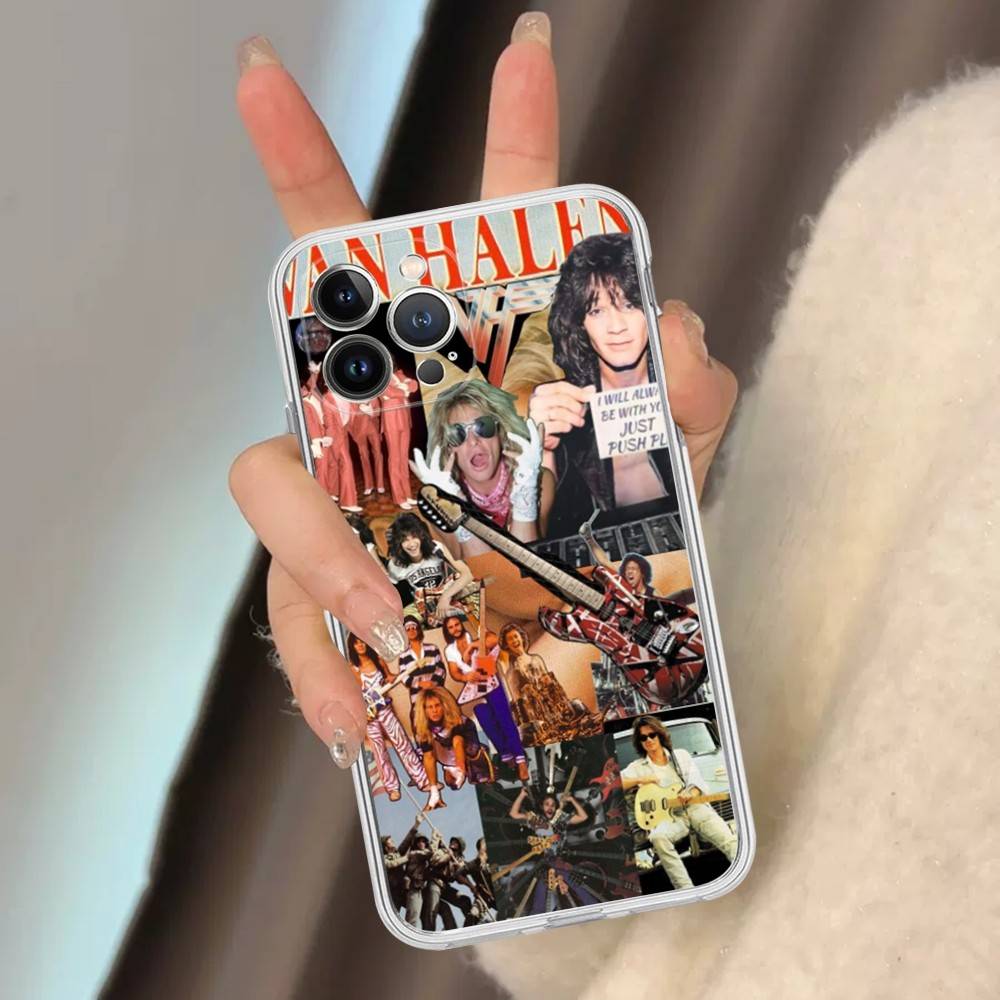 Чехол для телефона E-Eddie V-Van H-Halen для iPhone 17 16 15 14 13 12 11 Pro Max Plus Мягкий чехол Персонализированный Сделай сам