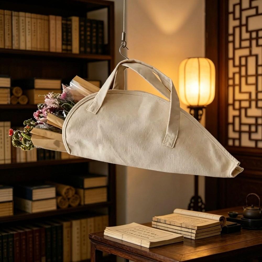 Thickened Bouquet Storage Bag with Handle Flower Cloth Tote Bag Flower Picking Carrier Gift Giving