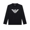 FW21 Мужская футболка с длинным рукавом и круглым вырезом с большим логотипом Черный 8N1TN8-1JPZZ-0975