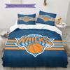 New York Knicks Pattern Bedding Quilt Set  Home Decoration  Gift (1 * duvet cover + 2 * pillowcase  without core).xwn