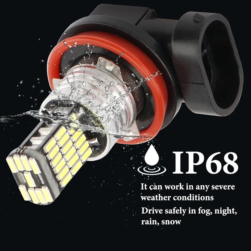 2 шт. H7 H8 H9 H11 9005 9006 светодиодные лампы 4014 45SMD белые противотуманные фары универсальные автомобильные лампы для вождения авто лампы супер яркие