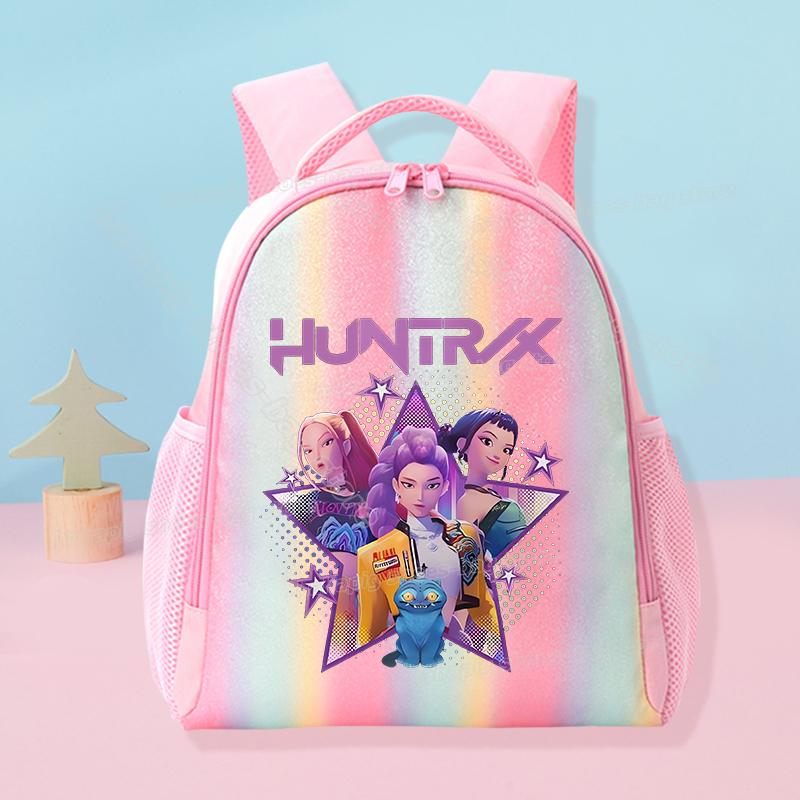 KPop Demon Hunters School Rainbow Backpack Rumi Mira Zoey Girl Student Backpack Anime Movie Women Travel Rucksack Birthday Present