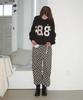 RONRON 88 Star Mixed Applique Sweatshirt Black