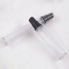 In Stock 5ml 10ml 12ml 15ml Black and Clear AS Mini Serum Sample Airless Lotion Bottle With Black Pump