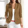 Женский повседневный тонкий кардиган с длинным рукавом и пиджаком