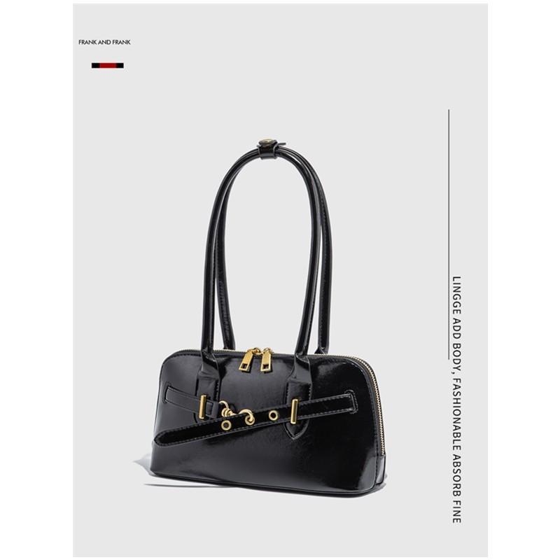 IELGY Ladies Underarm Bag Fashion Retro One-Shoulder Bowling Bag