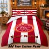 Ajax Amsterdam Pattern Bedding 3Pcs Set Custom Name, Bed Sheet And Pillowcases For Home Bedroom