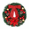 Festive Red Berry & Colorful Ball Christmas Wreath Door Hanger for Hotel, Mall, and Shop Displays
