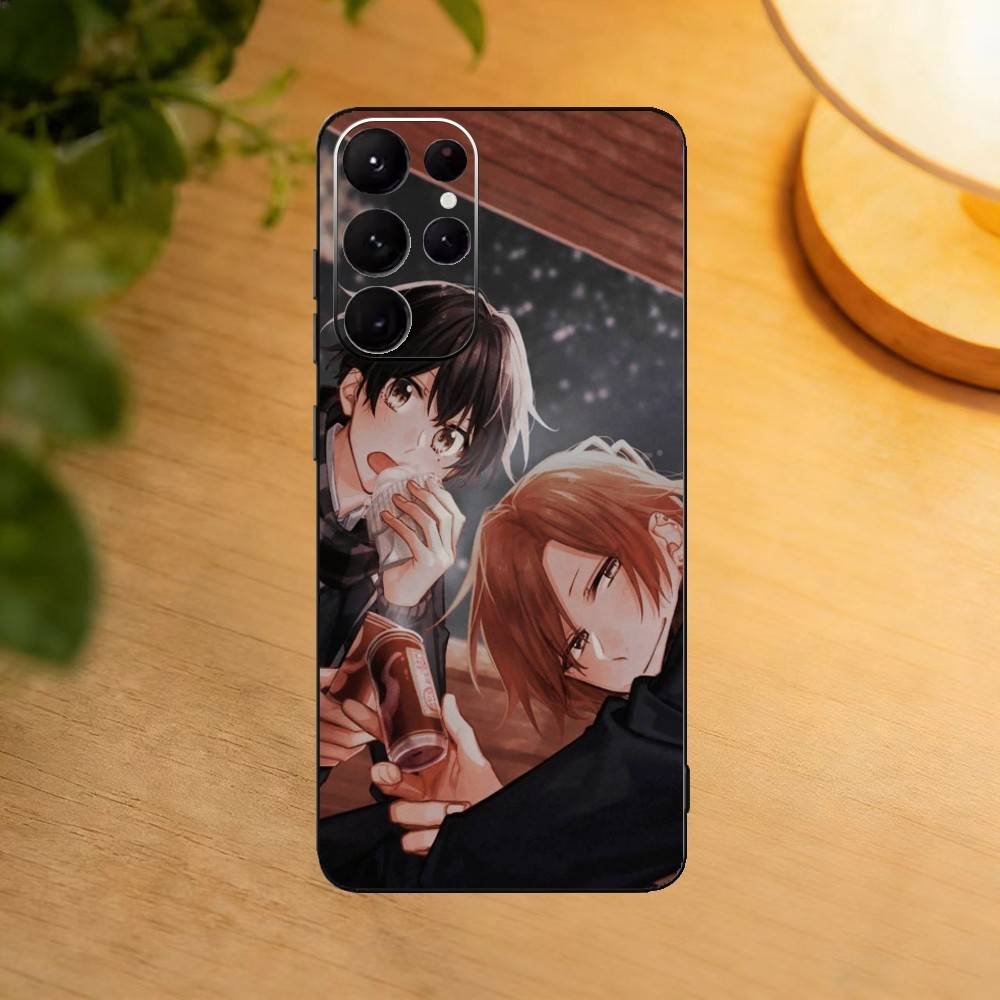 Чехол для телефона Sasaki to Miyano BL Для Samsung S25,24,23,22,30,21,10,9,Ultra,Plus,Lite Мягкий черный чехол