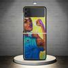 Забавный чехол для телефона Samsung Galaxy Z Flip 4 3 5G, черный твердый чехол ZFlip 4 3, роскошный противоударный бампер Coqu