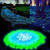 50pcs Luminous Stones Garden Decor Glow In Dark Decorative Pebbles Outdoor Fish Tank Decoration Pebble Rocks Aquarium Mix Color