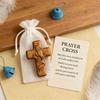 Cross Gift Handheld Comfort Inspirational Reminder, Spiritual Wooden With Pocket For Encouragement & Thoughtful Christians Gifts