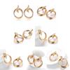 Chic Round Alloy Earrings Unique Simple Design Perfect For Gifting And Celebrations