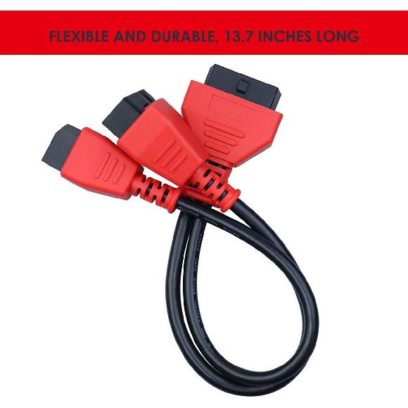 12+8 Pin Connector To OBD2 Adapter Security Bypass Cable For SGW-Equipped FCA Vehicles For Diagnostics, Coding And Programming, Compatible With JScan