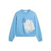 Li Ning X League Of Legends Poro Cartoon Anime Casual Crewneck Pullover Long Sleeve Sweatshirt Women sweatshirt Xinjiang-Blue AWDTE88-2