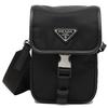 Сумка через плечо Renylon Saffiano Сумка через плечо с треугольным логотипом черная для мужчин и женщин 2VD043 2DMH F0002 XOP [Prada] [Товар]