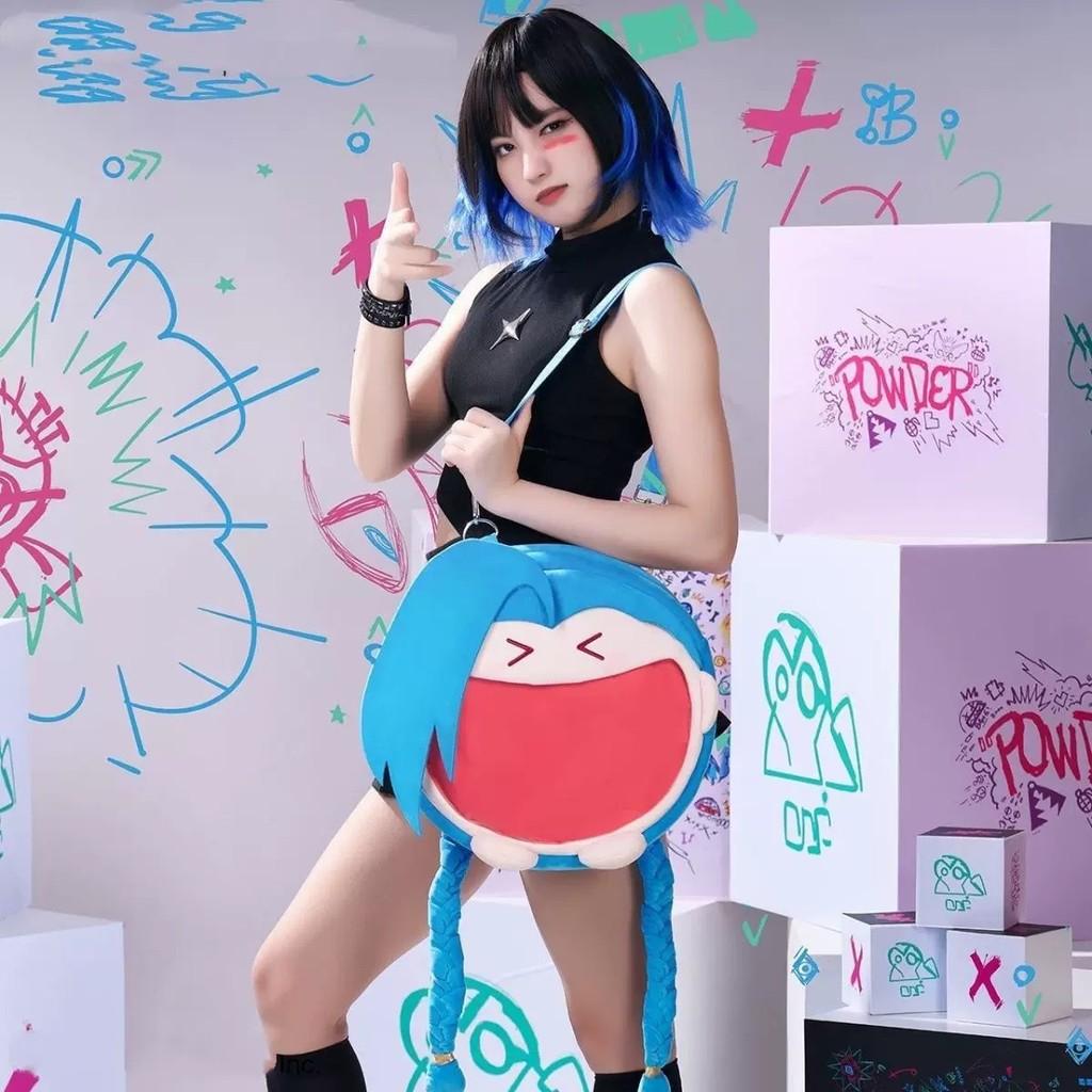 Плюшевый рюкзак Jinx из League of Legends, двойной город, большая вместимость для повседневного использования
