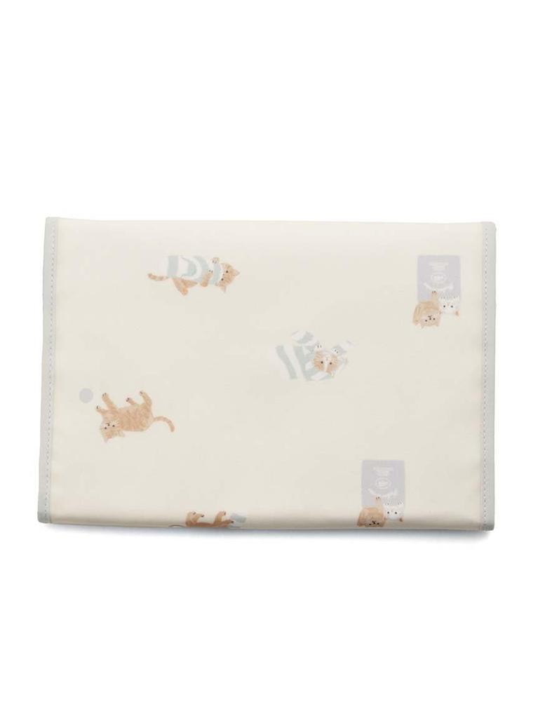 Playful Cat Pattern Maternity Notebook Case L PWGG245714 CRM F [Gelato Pique] Women's