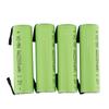 Перезаряжаемая батарея AA 1,2 В, 2200 мАч, Nimh-элемент, зеленый корпус со сварными выступами для электробритвы Philips, бритвы, зубной щетки Braun