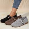 Women Flats Shoes 2024 New Quality Women Loafers Fashionable Round Toe Solid Color Buckle Mesh Breathable Slip-on Flat Shoes