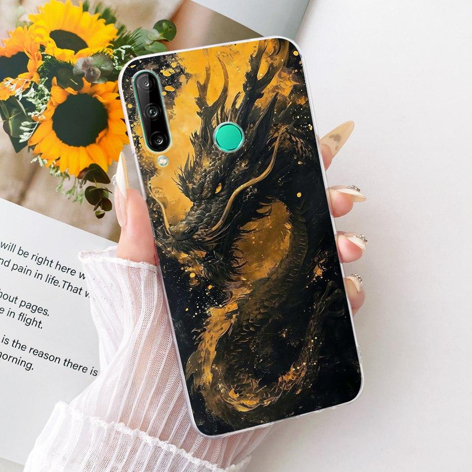 For Huawei Y7p Cool Dragon Tiger Pattern Phone Case For Huawei Y7P 2020 ART-L28 ART-L29 Soft Silicone TPU Cases