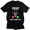 Мужские футболки «Моя коза зовет» Streetwear с коротким рукавом 100% хлопок Одежда для любителей животных Дизайн для отдыха Графические футболки Топы