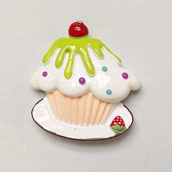 3D-магнит на холодильник в виде кекса, имитация десерта, магнит на холодильник из смолы для домашнего офиса, кухонного шкафчика, имитация украшения для еды