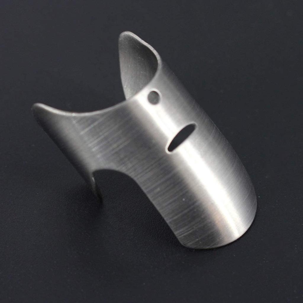 Syuanmuer 4pcs Kitchen Stainless Steel Finger Nail Protector HSlice Knife Tool, Kitchen Finger Cutting Protecto