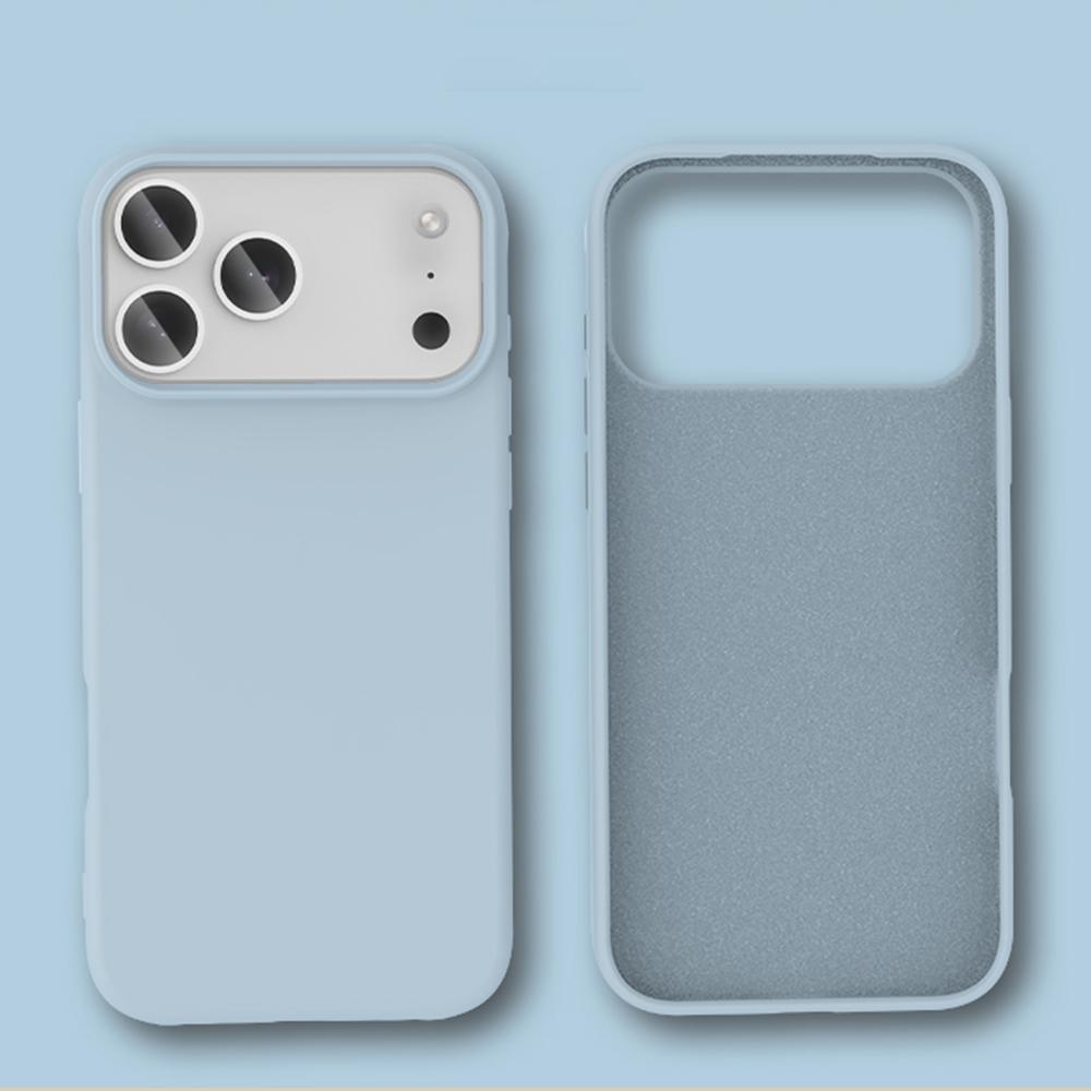 Ударопрочный Мягкий Чехол из Жидкого Силикона для iPhone 17 Air 16 16E 15 14 13 12 11 Pro Max Plus Защитная Крышка с Ощущением Кожи