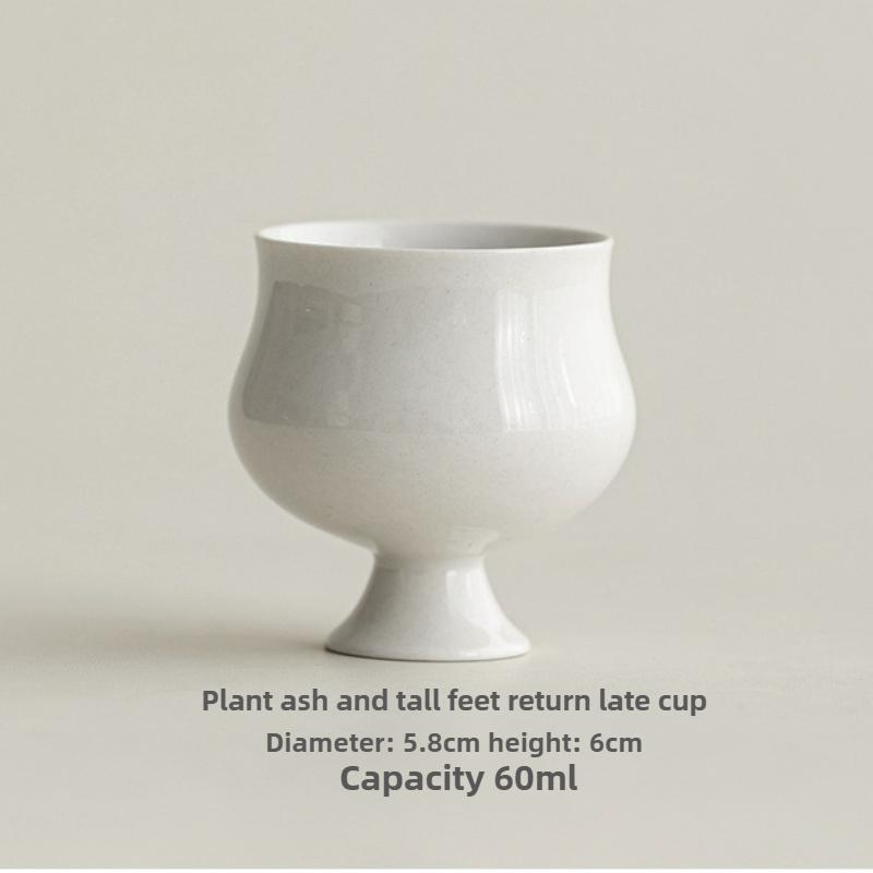 Plant Ash Clay Buddha's Hand Tea Cup High-footed Host Cup Song Dynasty Style Gongfu Tea Set Home Office