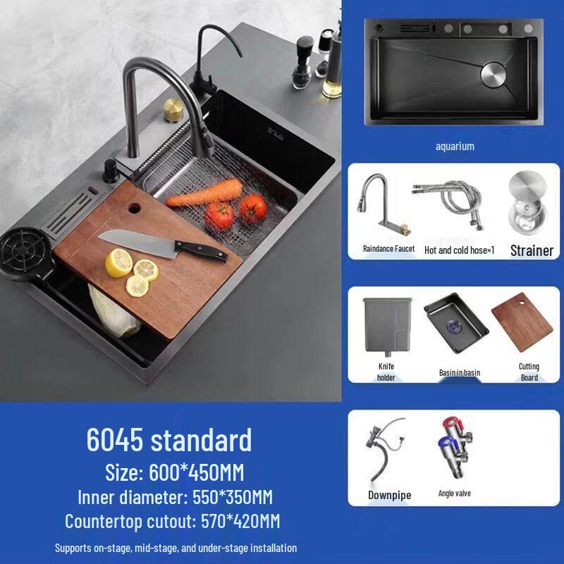 TLXT Stainless Steel Single Bowl Kitchen Sink
