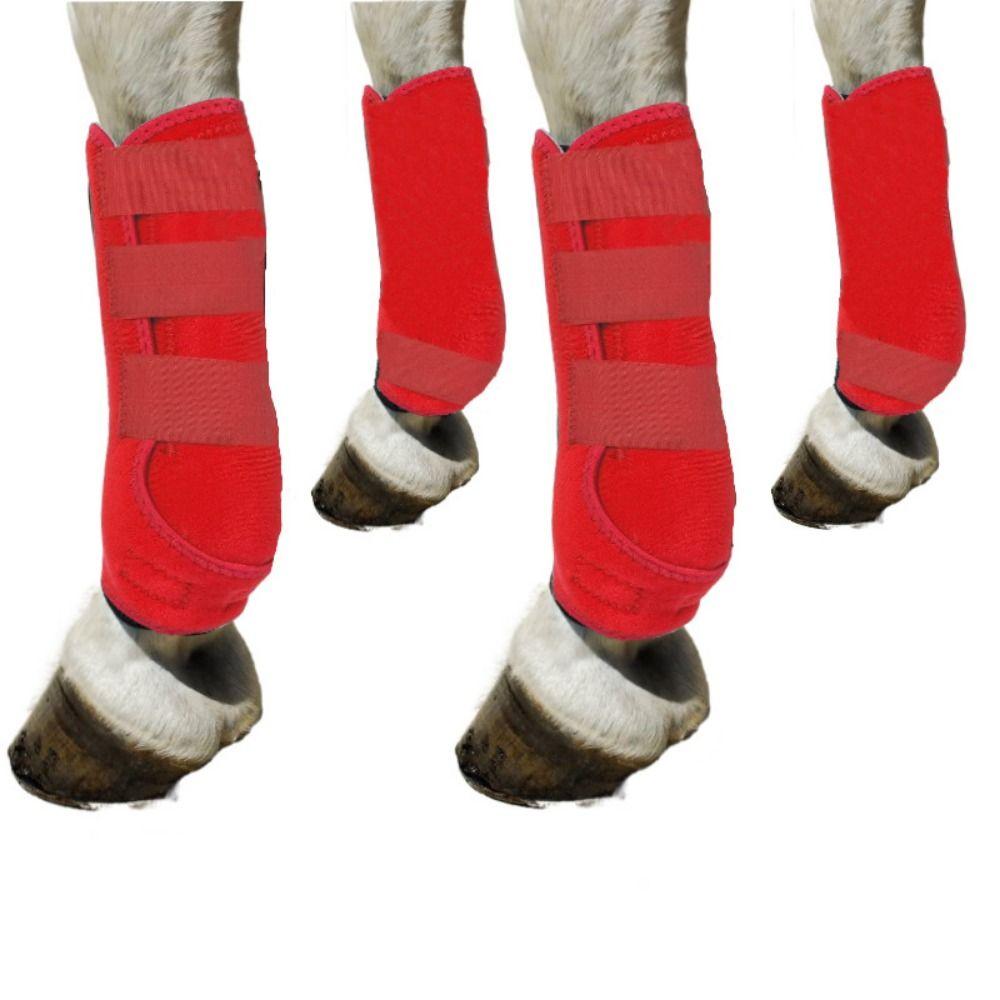 4pcs/set 3 Size Horse Sport Boots Set Colorful Leg Protective Support Gear  Protect Horse Legs