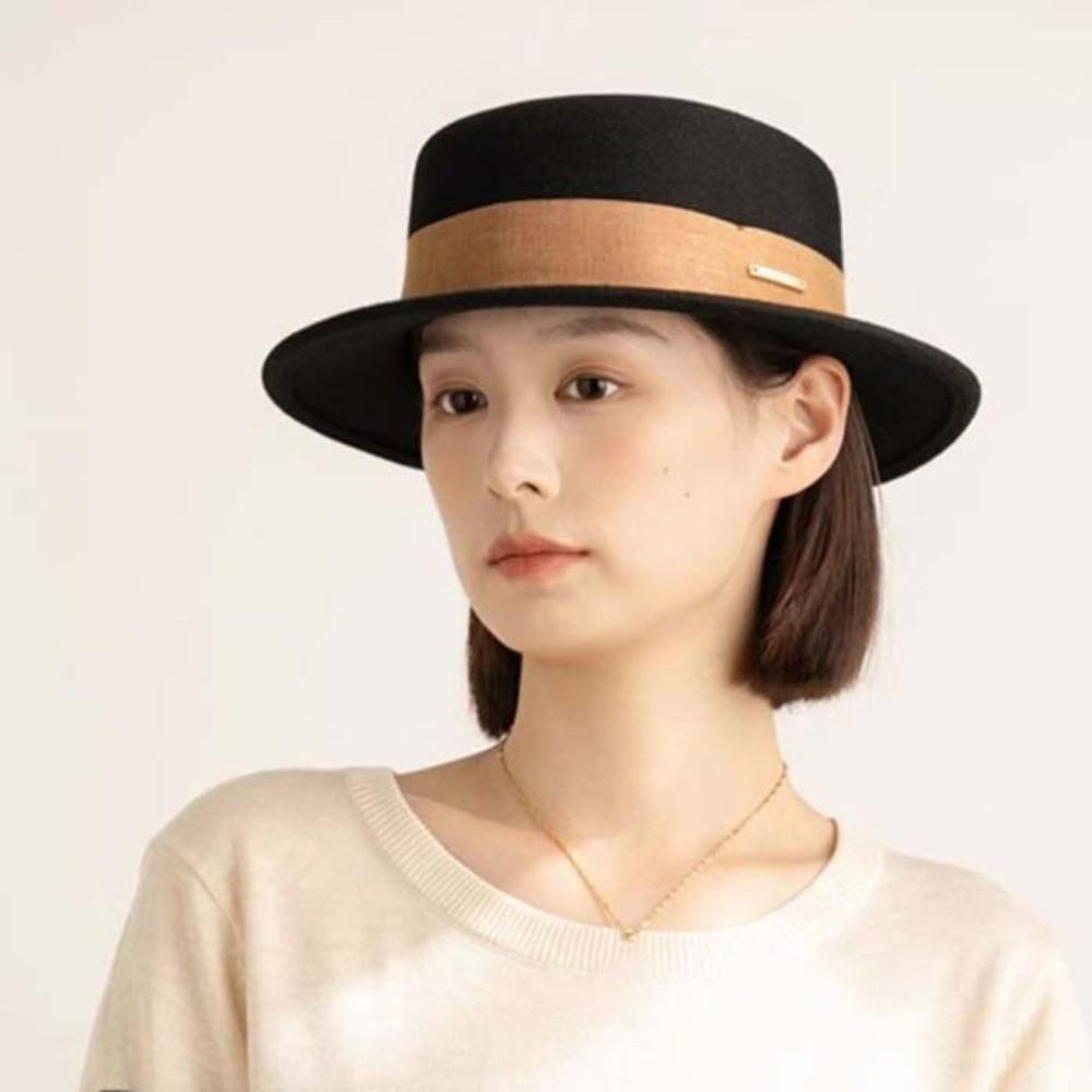 Versatile British Top Hat Vintage Looking Woolen Formal Hat Elegant Woolen Jazz Cap  Fashion Show