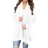 Women's Asymmetrical Open Front Knit Cardigan Long Sleeve Casual Cover Up Loose Fit
