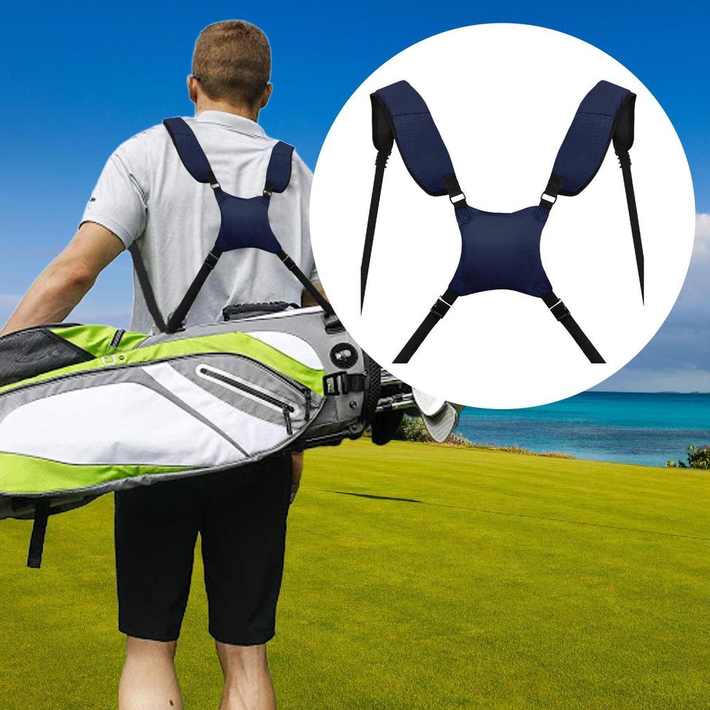 Golf Bags Shoulder Straps Replacement Double Nylon Adjustable Padded Carry For Lightweight Golf Stand Bag
