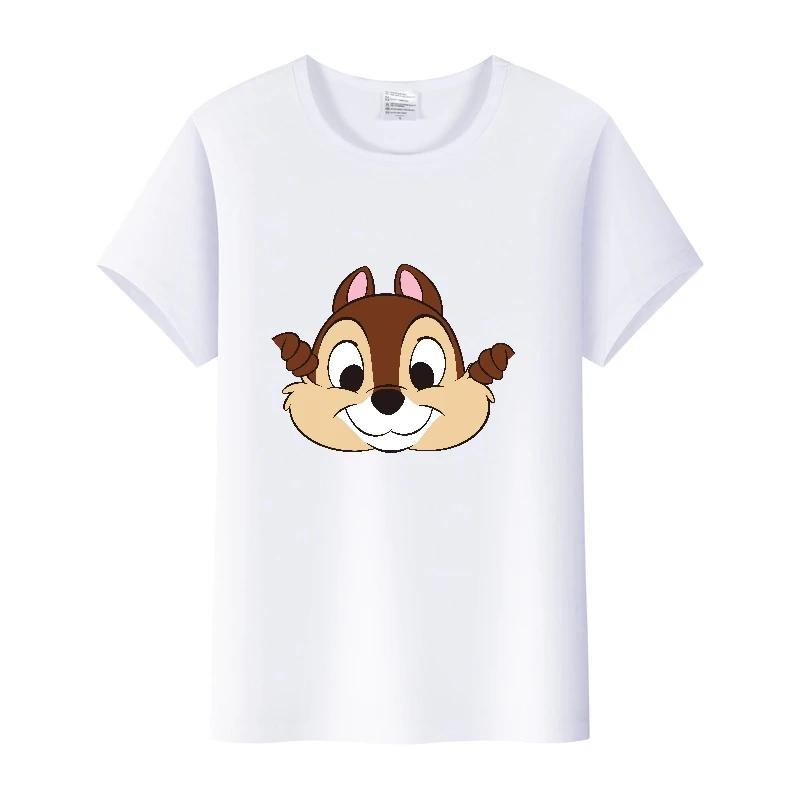 Fashion Blouses Cartoon Tees Chip 'n' Dale Friends T-shirts Summer Tops Short Sleeve Shirts Harajuku Clothes Unisex