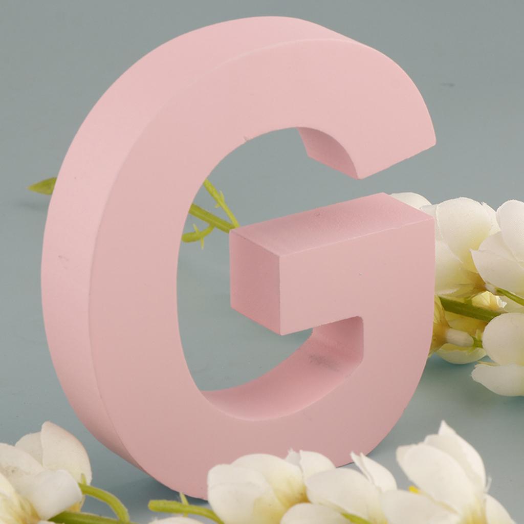 Деревянные Розовые 26 Букв Алфавита Маркизные Буквы Настенная Подвесная Табличка на Дверь от А до Я для Детской Комнаты, Декорации для Детской