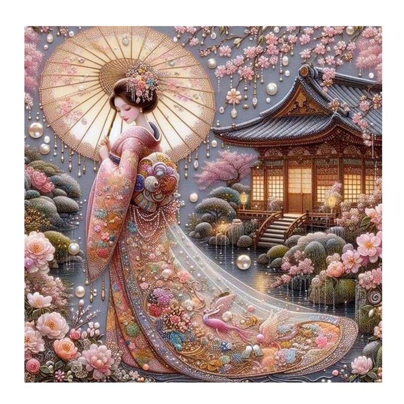 Наборы для алмазной живописи, вышивка крестом, японская женщина, 5D, сделай сам, алмазная вышивка, портрет, стразы, полная мозаика, декор для дома