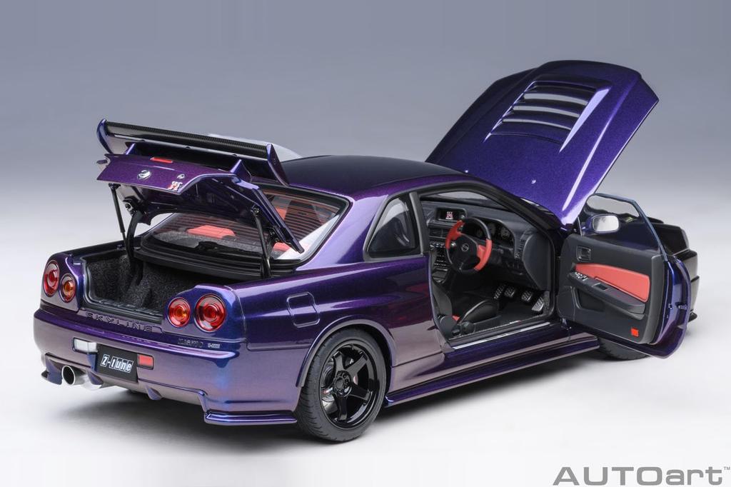 AUTOart 1/18 Scale Nismo R34 GT-R Z-tune Midnight Purple III Finished Product