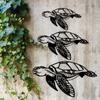 Metal Sea Turtle Ornament Beach Theme Decor Art Decoration Wall Hanging Home Decor Window Window Decals For Living Room