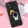 Case for Samsung Galaxy M33 M51 M12 M30s M52 M32 5G M23 M13 M31 M22 M53 M21 M31s M62 M23 Cartoon Space Astronaut Black Shell