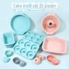 High-Temperature Silicone Baking Set: Square Cake Mold, Toast Tray, Muffin Cup