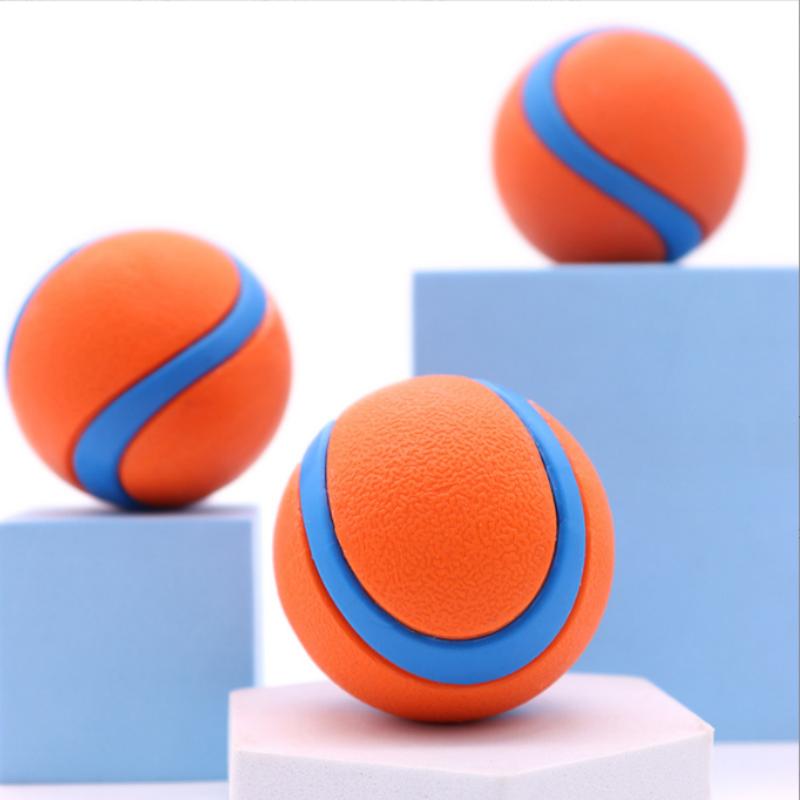 1Pc Dog Chew Ball Toy,Silicone Bite Resistant Grind Tooth Educational Toy,Pet Dog Bouncy Chew Ball Interactive Training Ball Toy