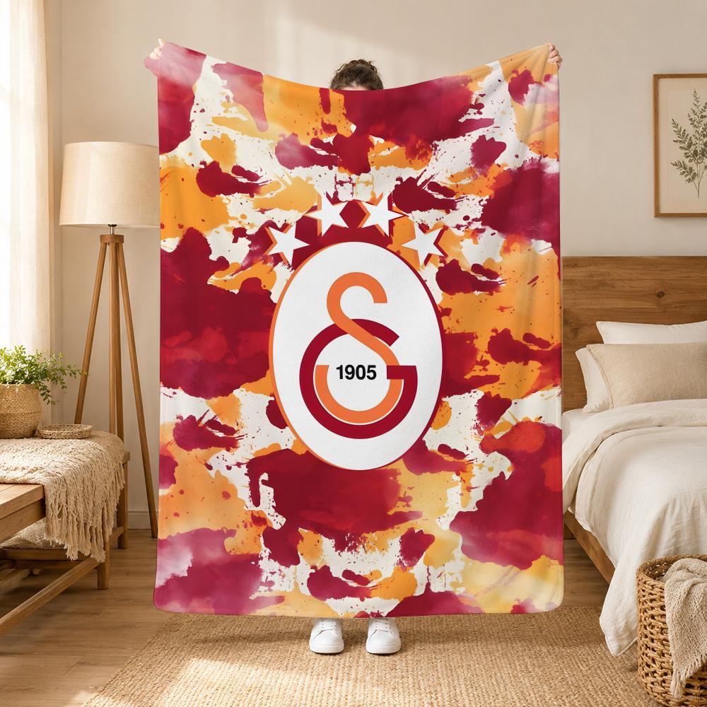 Плед-бросок Galatasaray Sk Fashion 240 г, Фланелевое одеяло, Подходит для диванов, кроватей, офисов, Изысканный подарок