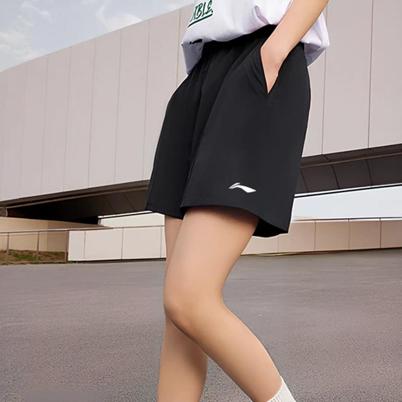 Li Ning Спортивные шорты унисекс черные средние LNXMX-407