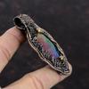 Rainbow Solar Quartz Druzy Pendant Copper Wire Wrapped Pendant Original Gemstone Pendant Handmade Boho Style Pendant Copper Jewelry For Gift