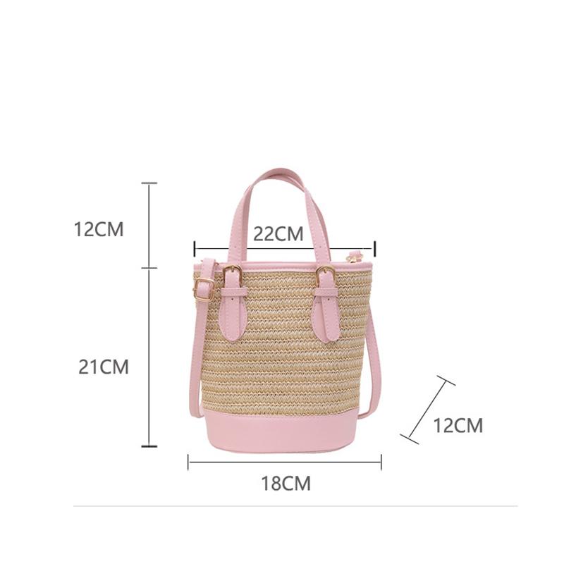Соломенная плетеная сумка-мессенджер через плечо для женщин Простая пляжная ротанговая наплечная сумка Сумки-кошельки для мобильного телефона и монет Летняя AVE